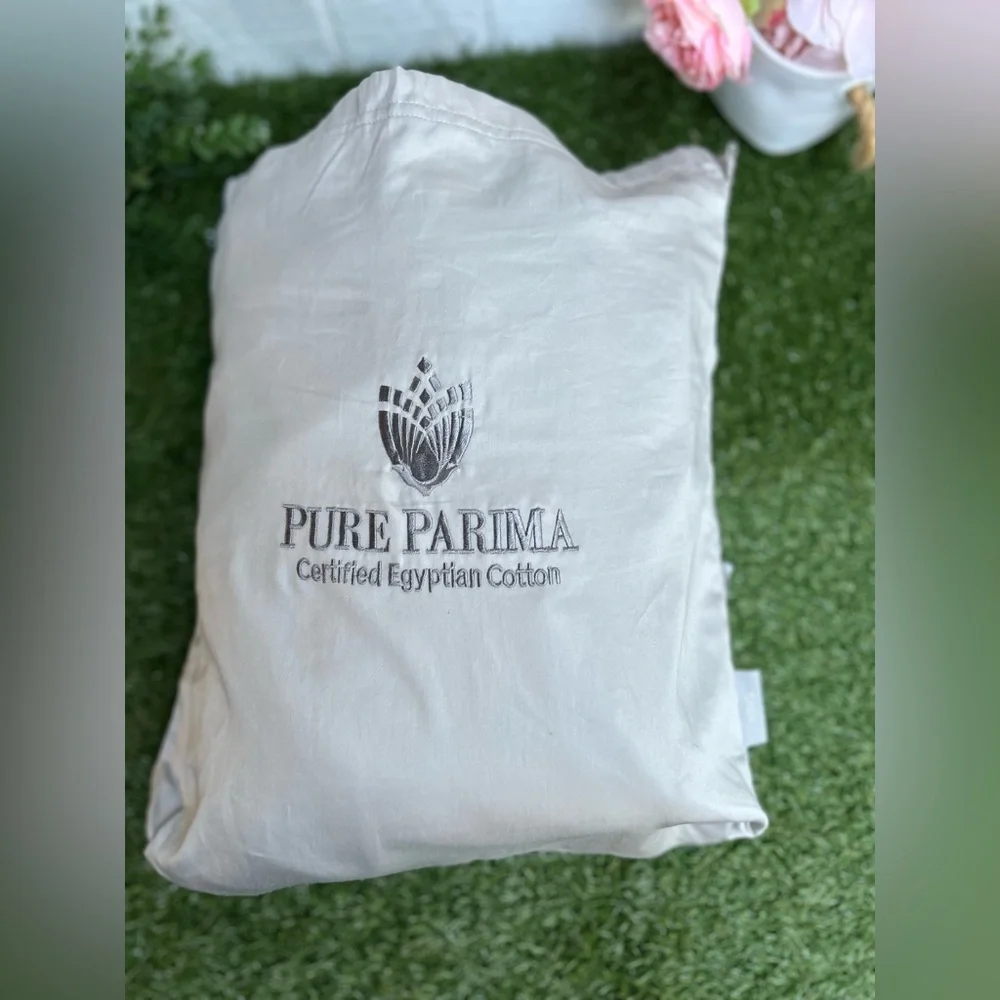 PURE PARIMA Certified Egyptian Cotton Ariane Duvet Cover grey size KING $295 NEW